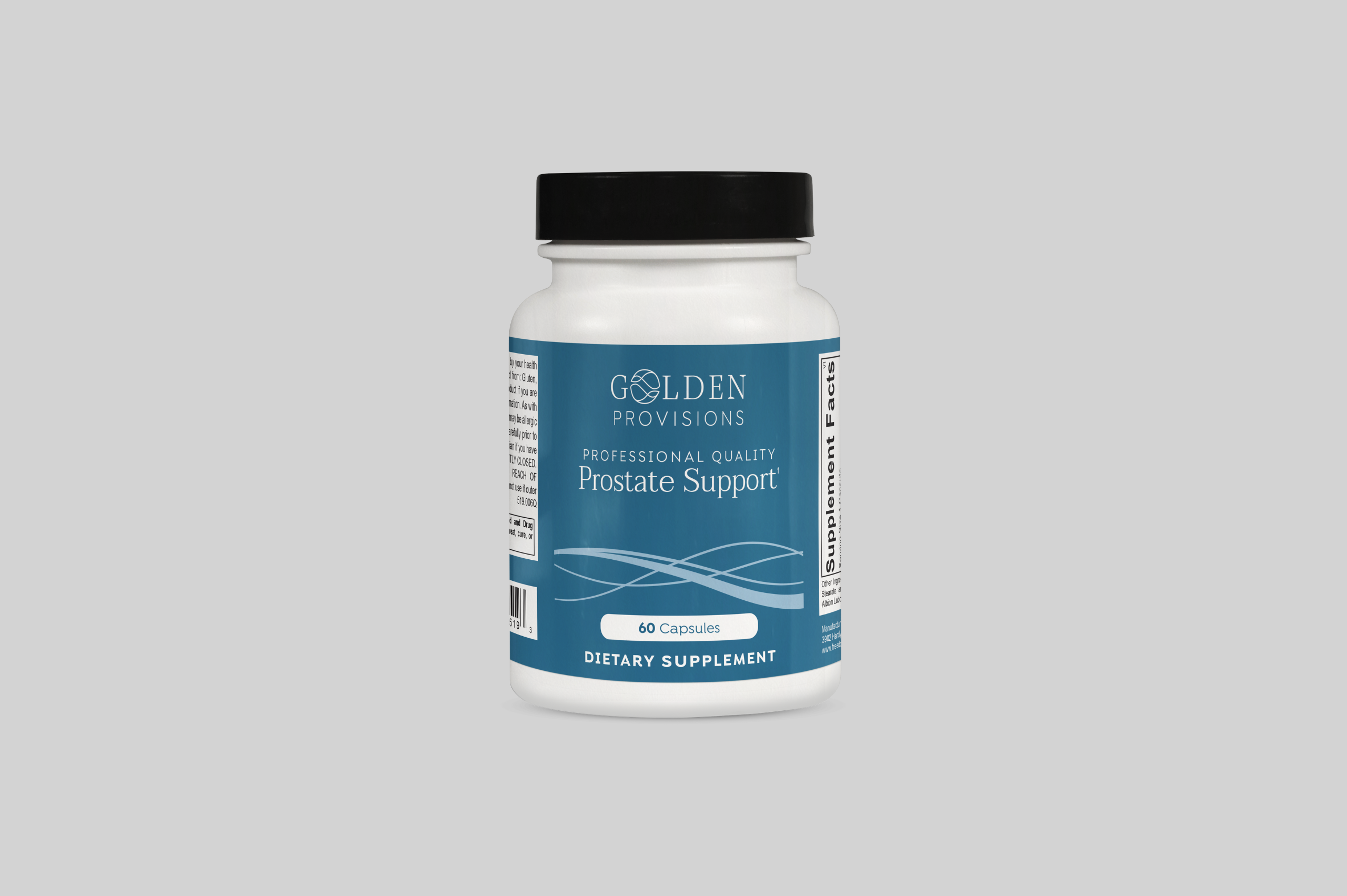 Golden Provisions Prostate Support Supplement Image Bottle of Cortisol Manager supplement by Integrative Therapeutics, a non-habit forming formula designed to support stress relief, hormone balance, and restful sleep.