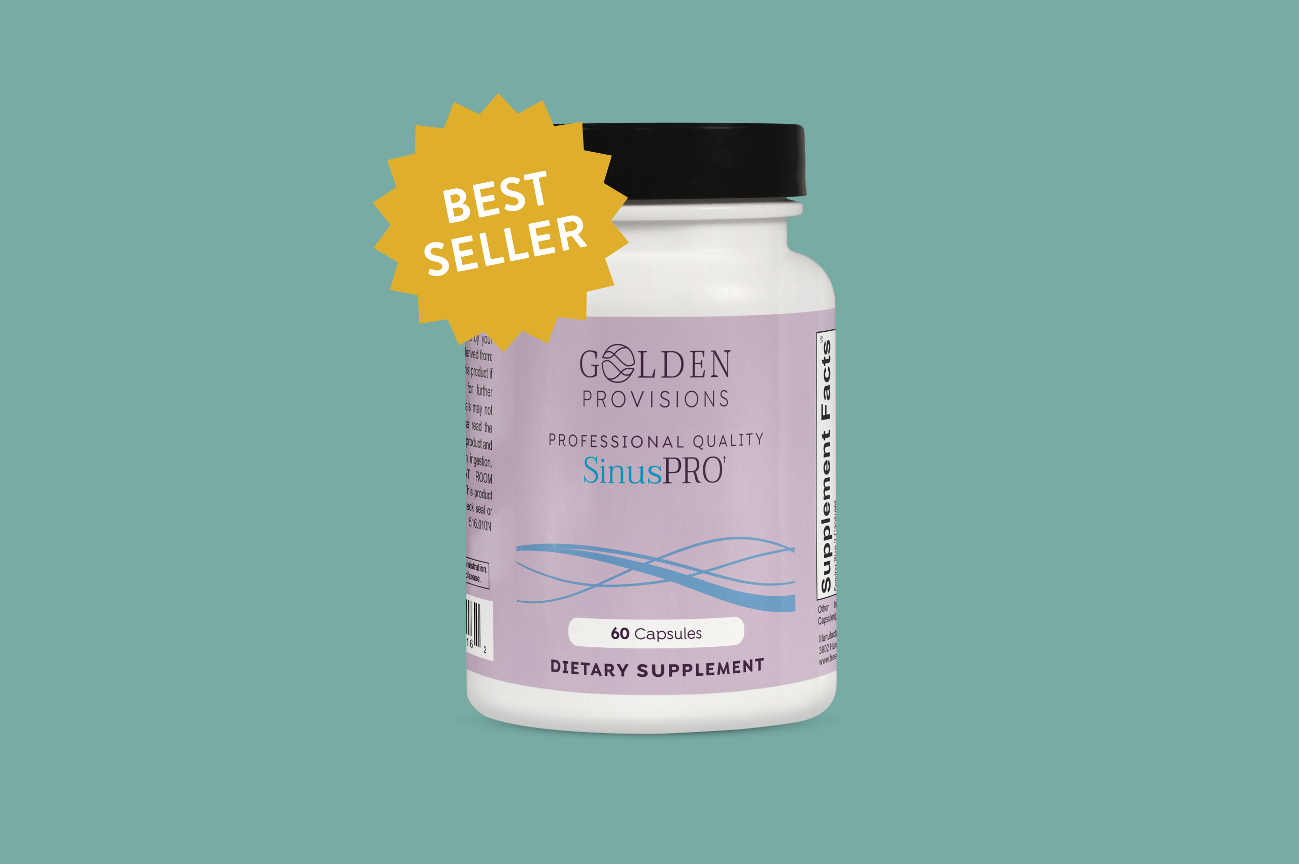 Support sinus health and clear congestion with SinusPRO. Featuring NAC, turmeric, and bromelain, it promotes healthy mucus flow and eases respiratory discomfort.