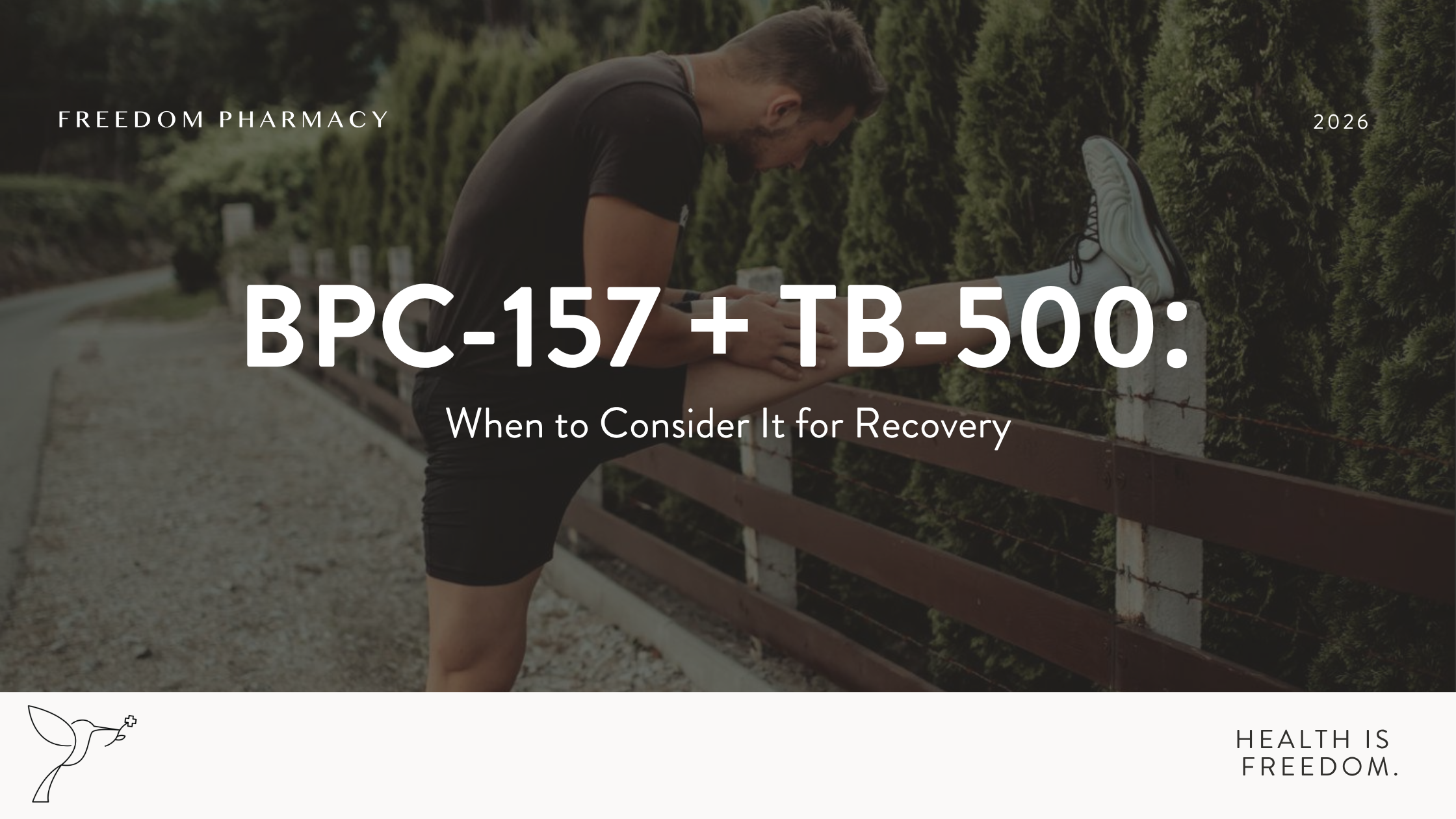 Man stretching his leg outdoors while dealing with slow or incomplete recovery