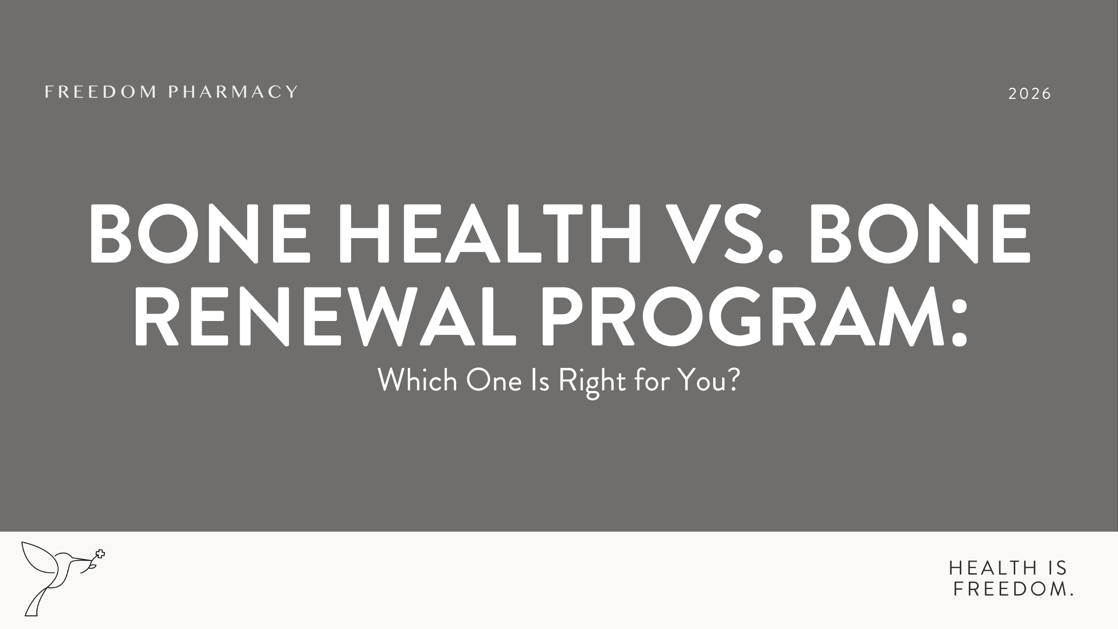Bone Health vs Bone Renewal Program comparison guide for women’s bone density and healthy aging support